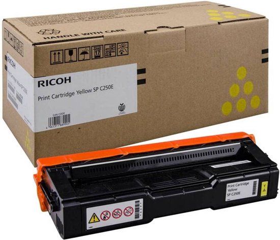 Ricoh 407546 Yellow Toner Cartridge - 1600 Pages - Compatible with SP C250SF, SP C250DN