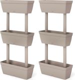 vidaXL Plantenbakken 6 st 100 cm taupe