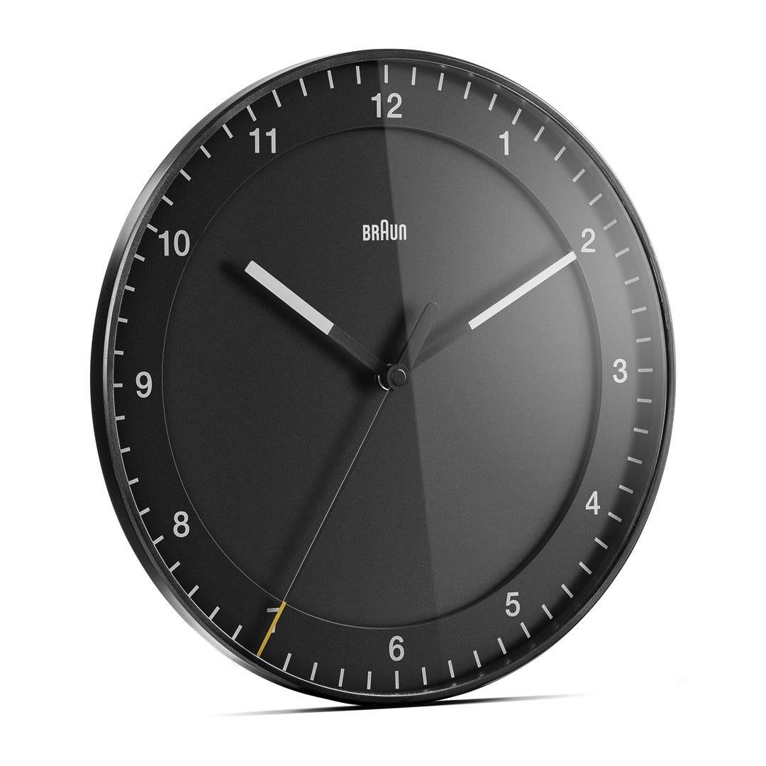 Braun BC17B Wandklok - Zwart - Rond