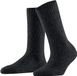 FALKE Brick Wall eenkleurig alpaca wol sokken dames zwart - maat 39-42