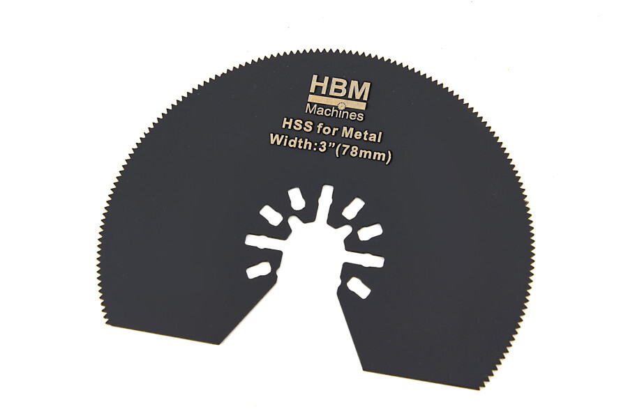 HBM HBM 78 mm. HSS Half Rond Zaagblad Voor Metaal, Hout en Plastic voor Multitool