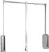 Emuca Opvouwbare garderobestang Sling, verstelbaar 600-830 mm, Verchroomd