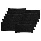 vidaXL - Kussensloop - 12 stuks - Zwart - 40 x 80 cm
