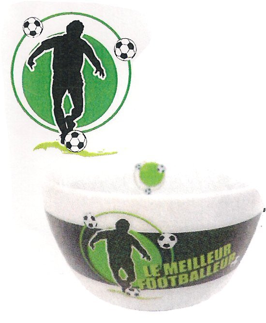 Gifa Gifts mueslikom football cercle le meilleur footballeur ontbijtschaal voetbal