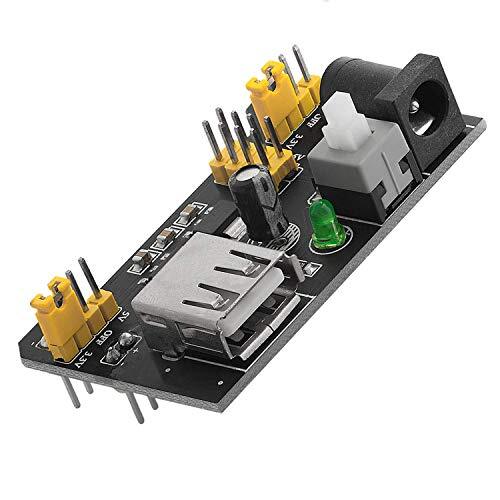 AZ Delivery MB102 Breadboard Voedingsadapter Voedingsmodule 3.3V/5V compatibel met Arduino Inclusief E-Book!