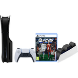 Sony PlayStation 5 Slim Disc Edition + FC 26 + Covers Zwart + Oplaadstation