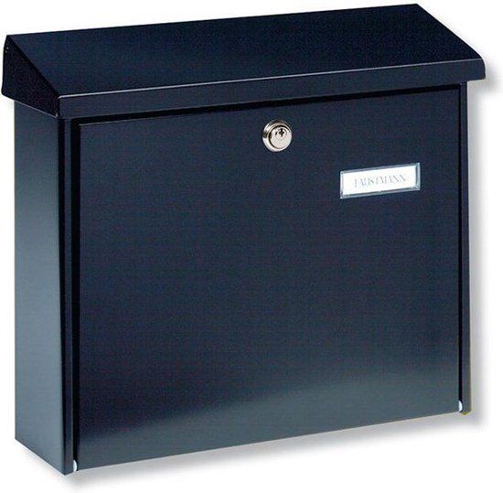 BURG-WÄCHTER Amsterdam Wandbrievenbus - Zwart - Verzinkt staal - 32x37.7x12 cm