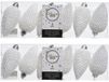 Decoris Kersthangers dennenappels - 12x st - wit - glitter - 8 cm - kunststof