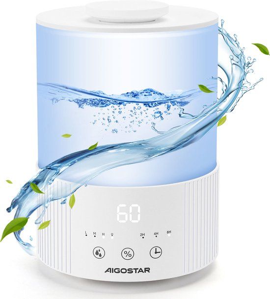 Aigostar Misty 22HIY - Luchtbevochtiger met aromatherapie - 2.2L - Wit