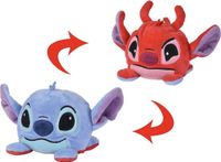 Disney - Lilo & Stitch - Stitch & Leroy Omkeerbaar 8cm Pluche Knuffel - Blauw/Rood