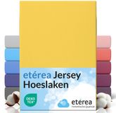 etérea Himmlische Qualität etérea Jersey Hoeslaken 140x200 - 160x200 cm Oekotex Made in Green - 100% katoen - Geel