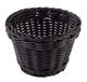 APS Ronde mand "Profi Line", zwarte gevlochten mand, mand van polypropyleen, houder van vlechtwerk, broodmand, levensmiddelmand, diameter Ø 13 cm, hoogte 10 cm