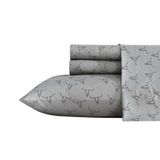 Wrangler Zijdeachtige en lichtgewicht beddengoedset, westerse huisdecoratie, Oeko-Tex gecertificeerd, polyester, stuurschedels grijs, Twin