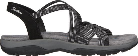 Skechers Reggae Slim - Turn It Up Dames Sandalen - Zwart/Wit - Maat 38