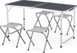 Outtec® Campingtafel met 4 Stoelen - 120 x 60 cm - Grijs