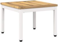 vidaXL Salontafel Wit 49 x 48,5 x 36 cm Massief Acaciahout