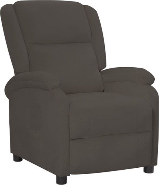 vidaXL Fauteuil verstelbaar fluweel donkergrijs