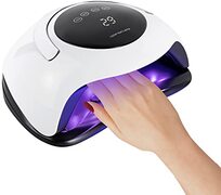 KOLHGNSE Uv-lamp gelnagels 120 W draagbare nageldroger LED UV gel nagellamp nagellak droger apparaat met 10/30/60/99 s timer voor gelnagels, nageldroger