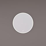 HIPP Design Spiegel Rond Mat Zwart LED Baan 100 x 3 cm met Touch Dimmer en Spiegelverwarming