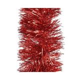 Decoris Kerstboomslingers - 3x - rood - folie - 270 x 10 cm