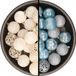 Merkloos / Sans marque Kaemingk B.V. Kerstballen - 74x stuks - wol wit en lichtblauw - 6 cm - kunststof