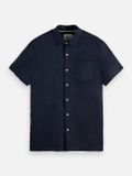 Scotch & Soda Core Linen Shirt Night Heren Blauw S