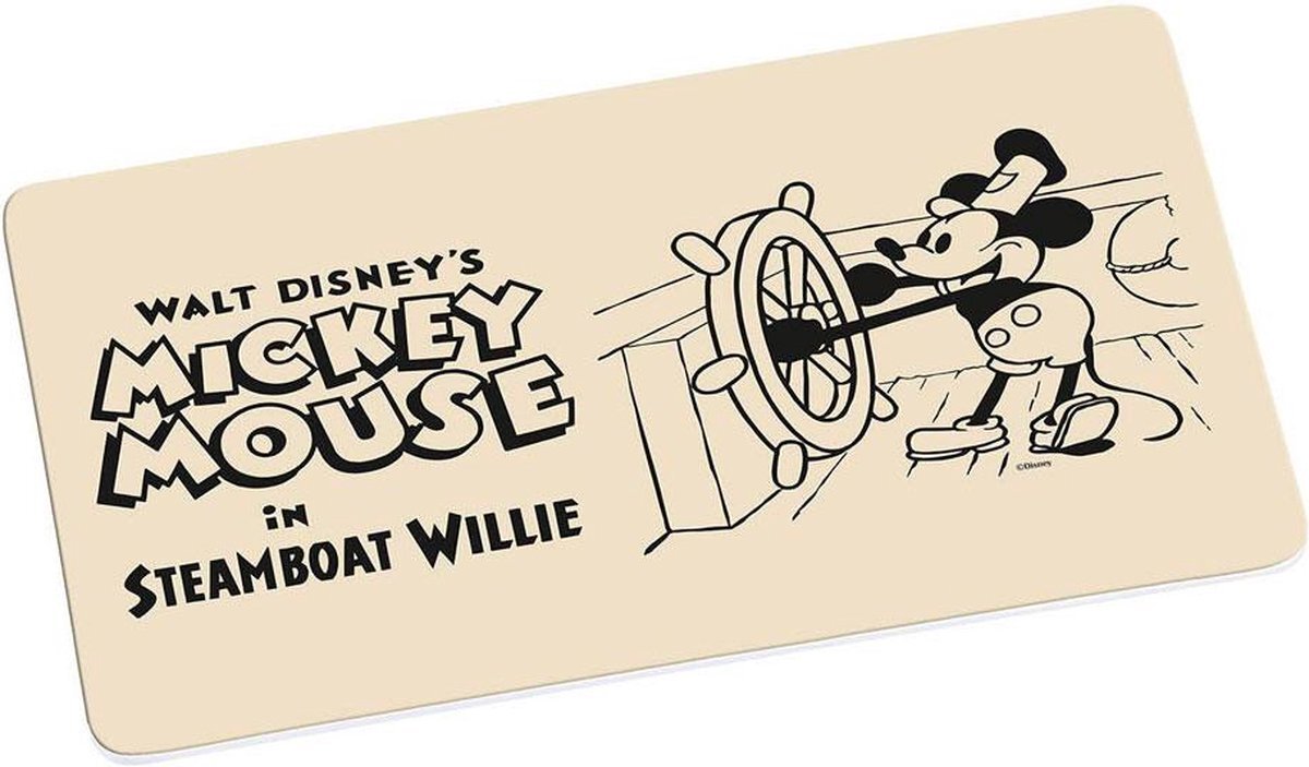 GEDA LABELS Snijplank - Mickey Mouse in steamboat Willie
