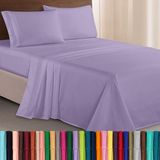 Elegant Comfort Luxe 1500 California King Lavender 4-Piece Sheet Set