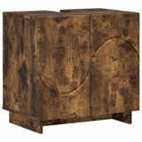 vidaXL Badkamerkast Gerookt eiken 60 x 41 x 58 cm Bewerkt hout