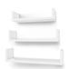 Songmics Étagères murales flottantes, Set de 3, MDF, Blanc