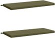 vidaXL - 2-delige Bankkussens SOEST 100% Polyester Olijfgroen