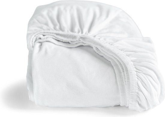Cinderella Dubbel Jersey Hoeslaken - 180x200/210 cm - Wit