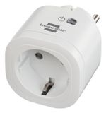 Brennenstuhl Connect smart plug WA 3600 XS02 (slimme stekker 2,4 GHz compatibel met Alexa en Google Assistant, Matter, smart stekker met Tijdsschakelaar, gratis app)