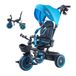 VEVOR Driewieler voor kinderen van 1 tot 5 jaar, driewieler met afneembare afdekking, verstelbare handgreep, kinderwagen met verstelbare draaibare zitting, opbergmand, belasting 25 kg, blauw/zwart