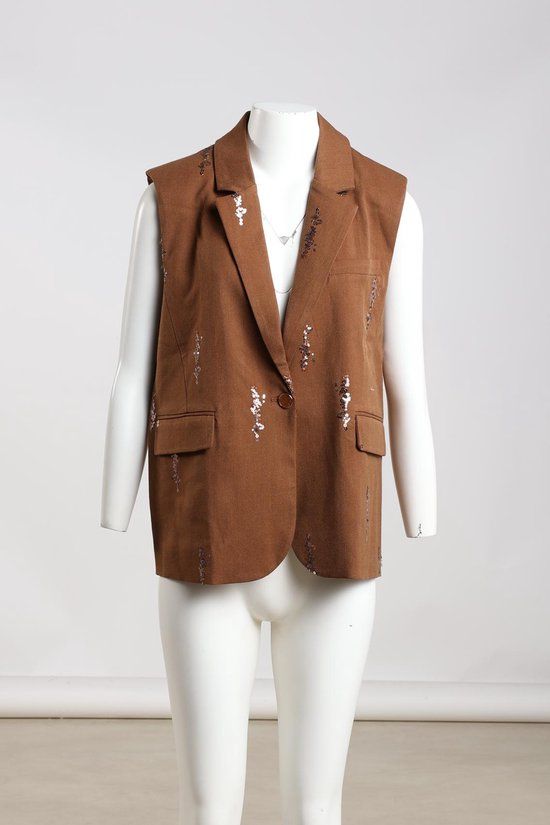 Nukus Chlo Gilet Paillet M (38) Bruin
