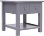 vidaXL Table d'appoint 40x40x40 cm paulownia bois gris