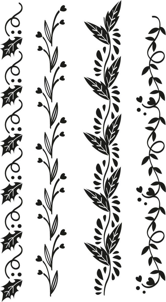 Sizzix Clear Stamps Organic Borders - Transparant - 0630454280897