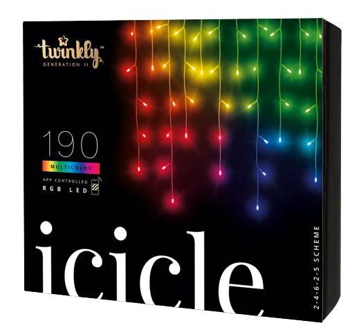 Twinkly Strings - 190 LED Multi-color Outdoor String Lights - Wi-Fi/Bluetooth