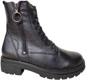 Wäldlaufer Waldlaufer 648803 139 001 Zoe Veterboots Zwart Leer Dames Breedtemaat K