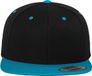 FLEXFIT Classic snapbackpet in twee kleuren FL6089MT - BLACK / Teal - One size