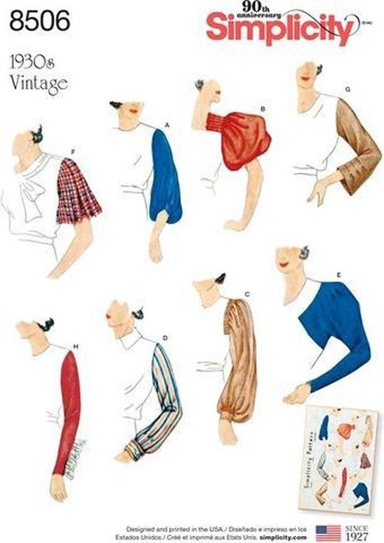Simplicity 8506 Vintage Sewing Pattern - Misses' Sleeves - Sizes 36-48