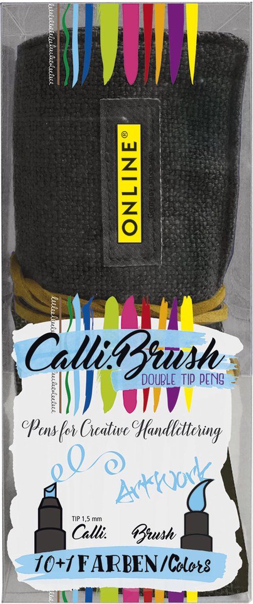 Online Schreibgeräte ONLINE 11 Calli.Brush Double Tip Pens - Zwart