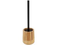 Nintendo Tendance WC/Toiletborstel in houder - bamboe hout - 37 x 11 cm - zwarte borstel