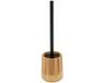 Nintendo Tendance WC/Toiletborstel in houder - bamboe hout - 37 x 11 cm - zwarte borstel