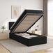 Maison Exclusive Lit Ottoman exclusif avec matelas et tête de lit noire, dimensions 90 x 190 cm, revêtement en velours