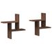 vidaXL Wandplanken, 2 stuks, bruin eiken, 38 x 12 x 38 cm, bewerkt hout