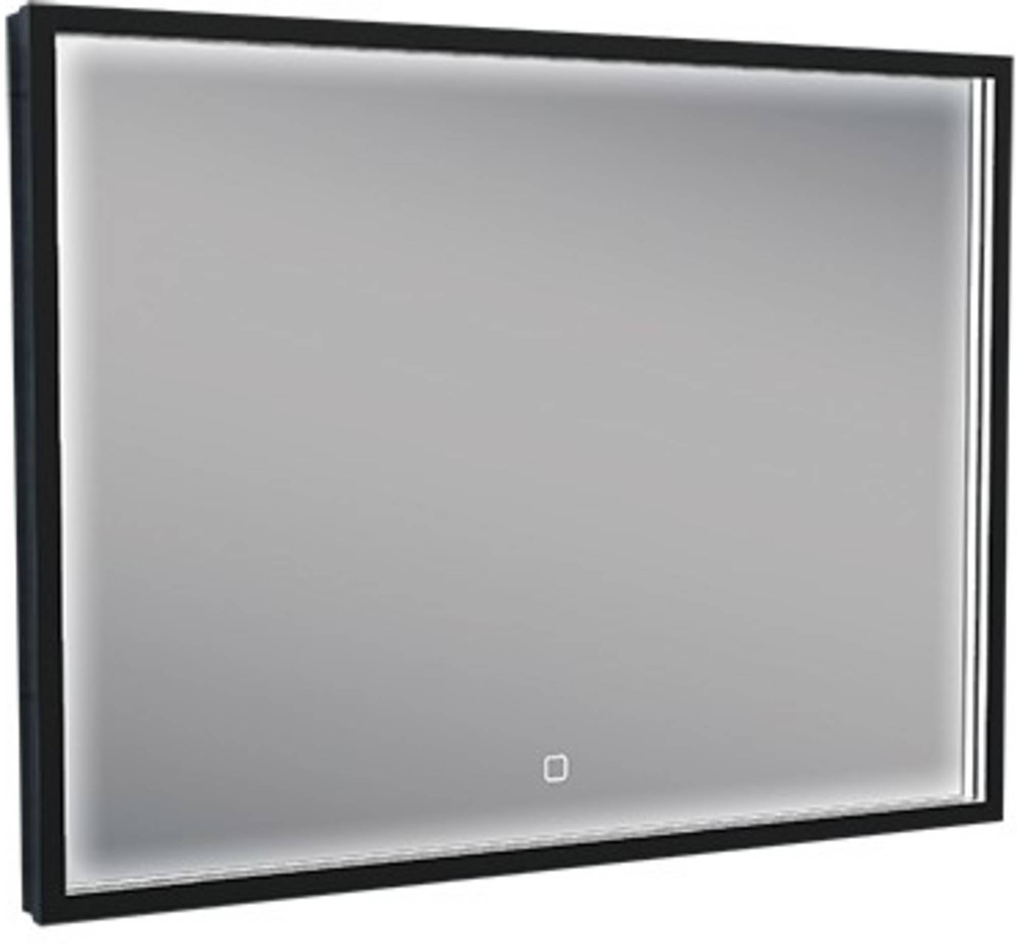 Saqu Spiegel 80x4,6x60 cm met LED verlichting en Verwarming Mat Zwart