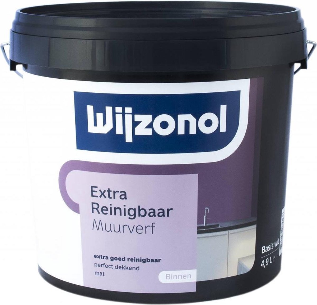 Wijzonol Muurverf Extra Reinigbaar 5 liter - RAL 9010