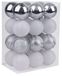 Magichome vianoce MagicHome Kerstballen MagicHome Kerst, 24 stuks, wit-zilver, mix, voor de kerstboom, 6 cm
