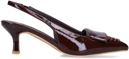 Sacha Dames Bruine Lak Slingbacks Maat 40